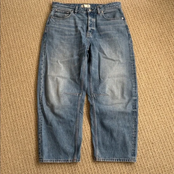 NWT Madewell The Curvy Darted Barrel-Leg Jean Dobbins Wash - Picture 2 of 5